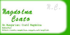 magdolna csato business card